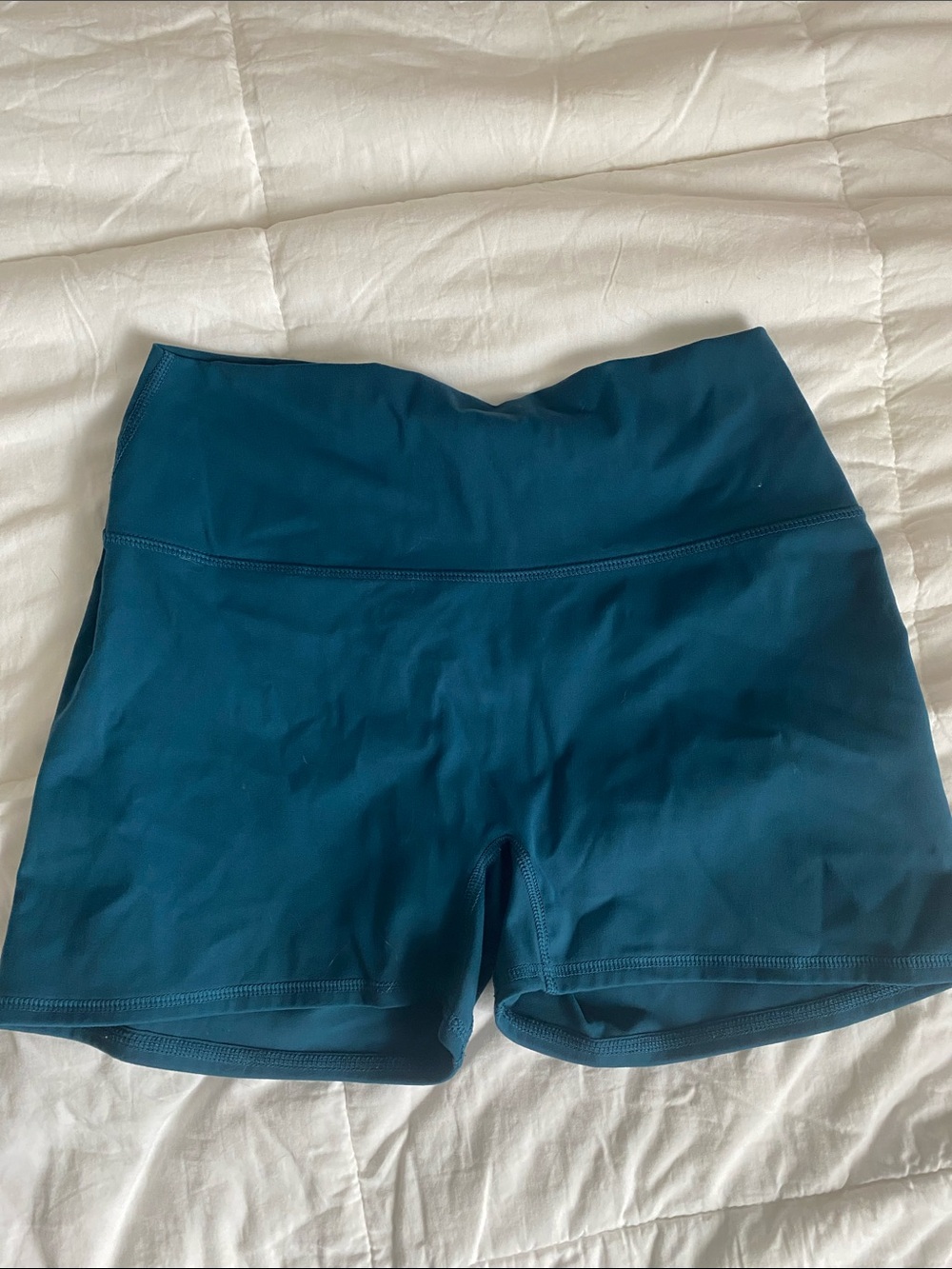 Garage Teal Tease active 3” booty shorts